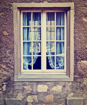 Fototapete Fenster mit zarten gardienen