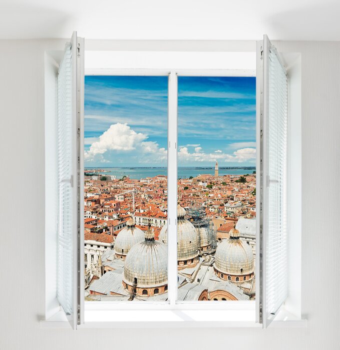 Fototapete Fensterblick auf florenz