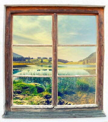 Fototapete Fensterblick Seewaldsee