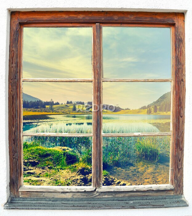 Fototapete Fensterblick Seewaldsee