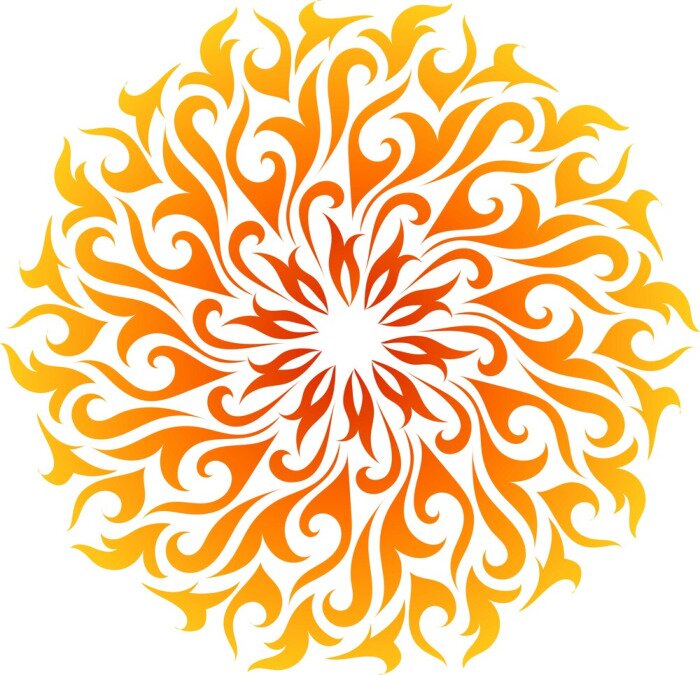 Fototapete feuriges Medaillon im orientalischen Stil