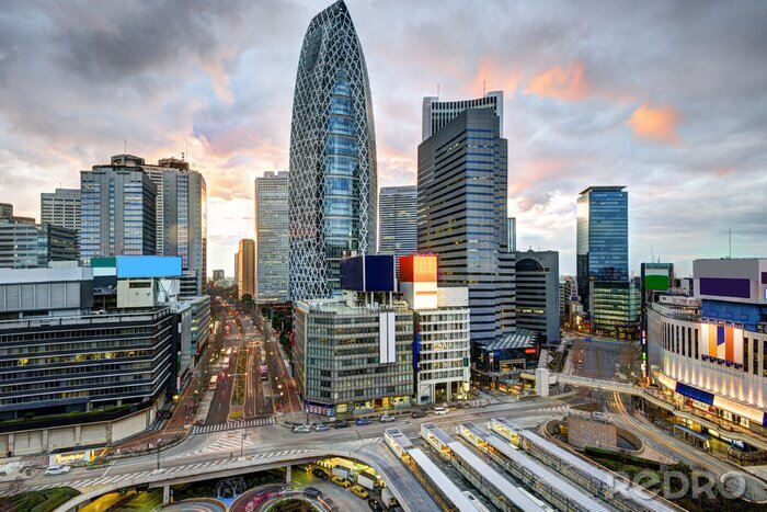 Fototapete Finanzbezirk in Tokio