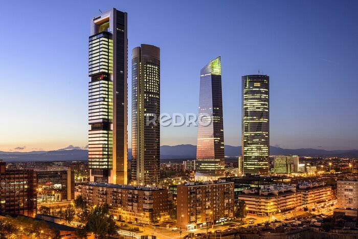 Fototapete Finanzviertel in Madrid Spanien