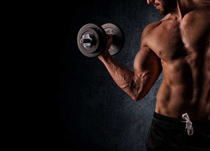 Fototapete Fitness Form eines Mannes