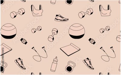 Fototapete Fitness-Grafikmuster