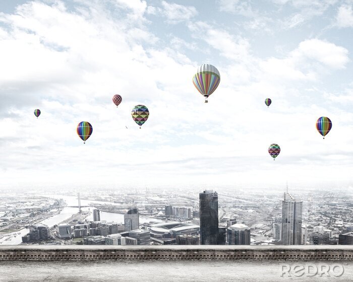 Fototapete Fliegende Ballons
