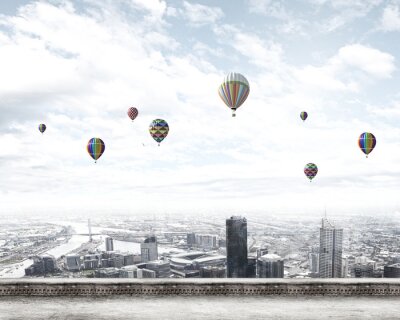 Fototapete Fliegende Ballons