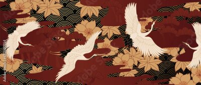 Fototapete Fliegende Kraniche