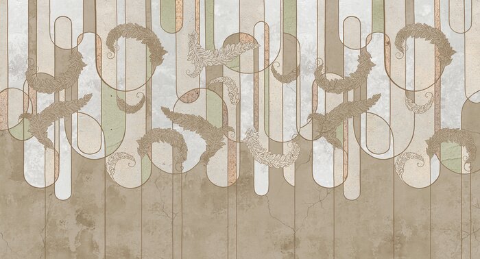 Fototapete Florale Geometrie