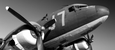 Flugzeug in Schwarz-Weiß