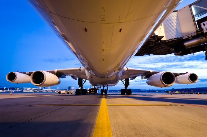Fototapete Flugzeug von unten