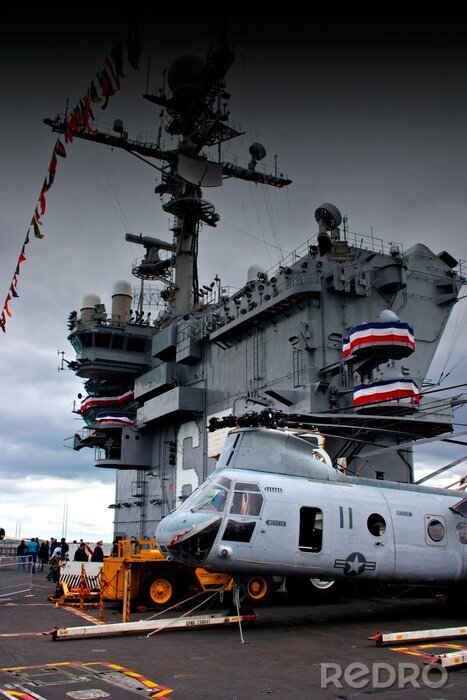 Fototapete Flugzeuge an Bord eines Flugzeugträgers