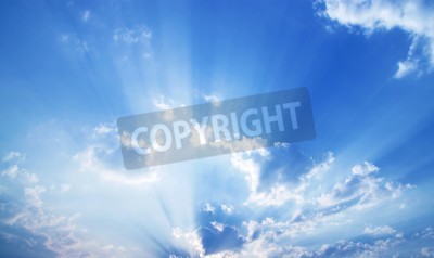 Fototapete Flugzeugflügel und Himmel im Hintergrund