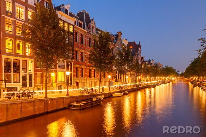 Fototapete Fluss in Amsterdam