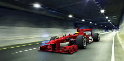 Fototapete Formel 1 Bolid im Tunnel