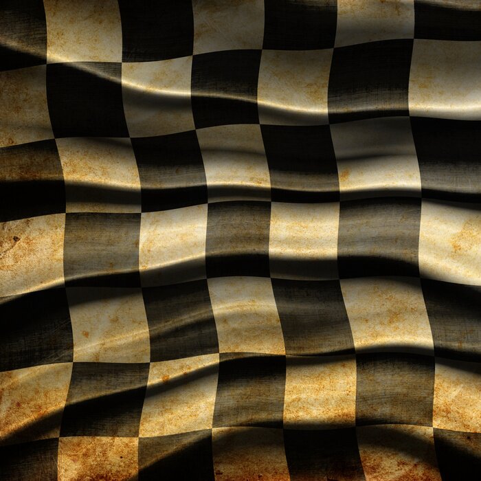 Fototapete Formel 1 schmutzige Flagge