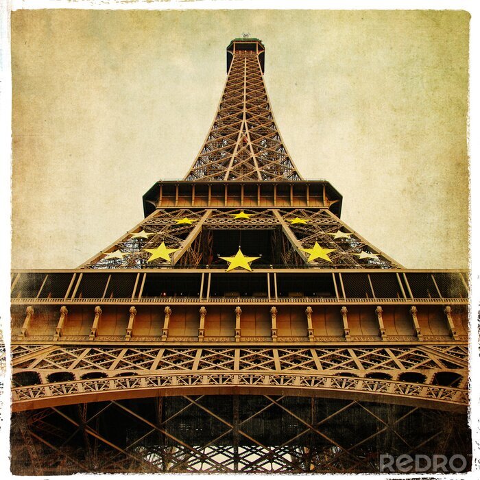 Fototapete Fotografie der Architektur im Retro-Stil