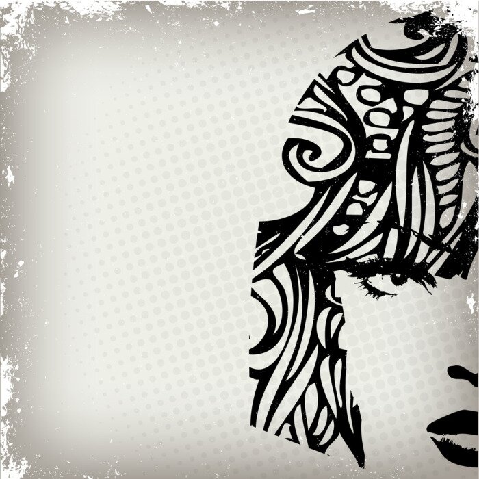 Fototapete Fragment eines Frauengesichts