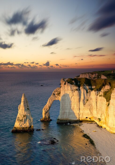 Fototapete Französische Küste auf der Landschaft