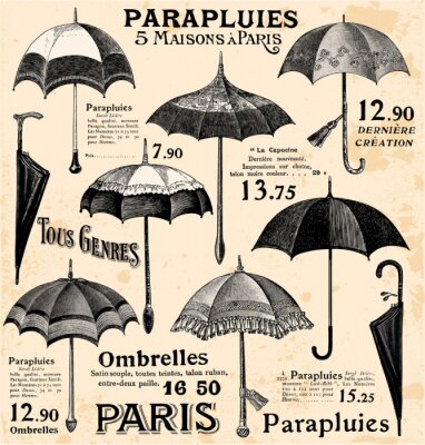 Französische Regenschirme