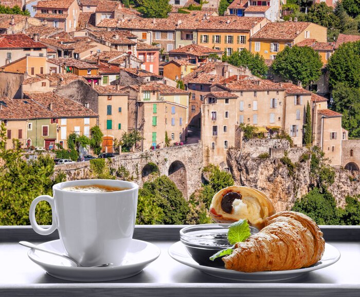 Fototapete Französisches Frühstück in der Provence