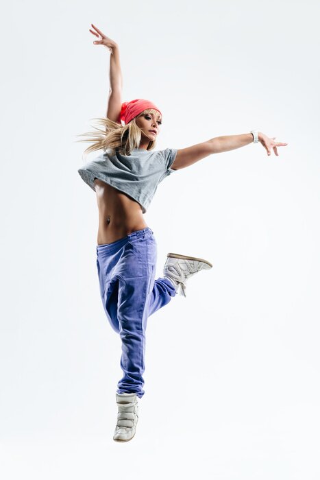 Fototapete Frau in Ballettposition