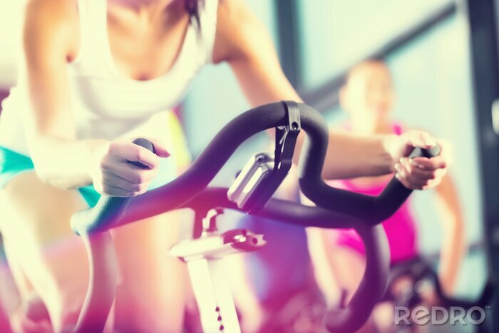 Fototapete Frauen beim Spinning
