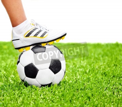 Fototapete Fuß auf dem Ball