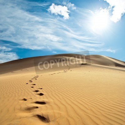Fototapete Fußabdrücke Wüste