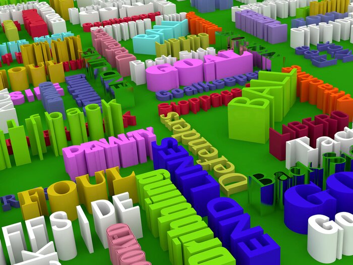 Fototapete Fußball Farbwörter