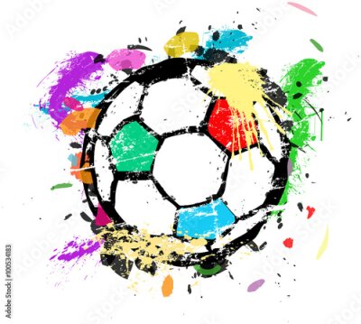 Fototapete Fußball in Farben