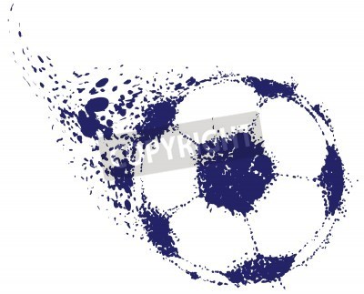 Fototapete Fußball mit Farbpunkten