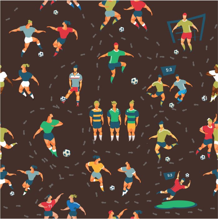 Fototapete Fußball nahtlose Muster