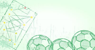 Fototapete Fußball oder Fußball-Design-Vorlage, gute Kopie Raum, Vektor