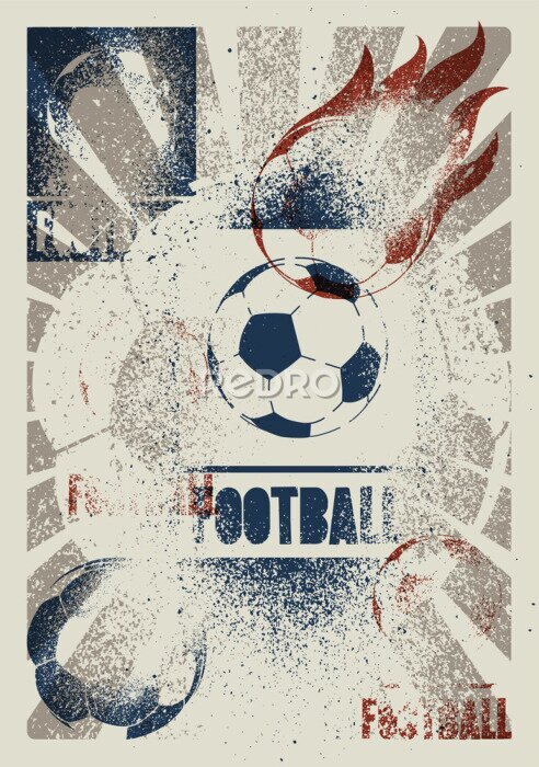 Fototapete Fußball-Spray-Illustration