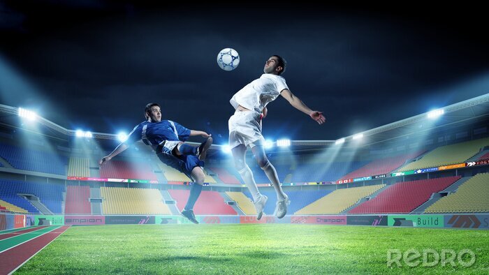 Fototapete Fußballkampf um den Ball