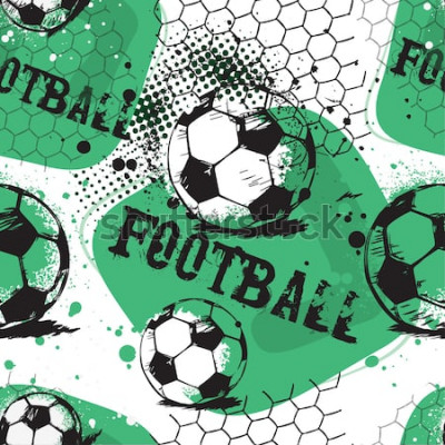Fototapete Fußballmuster mit Aufschriften