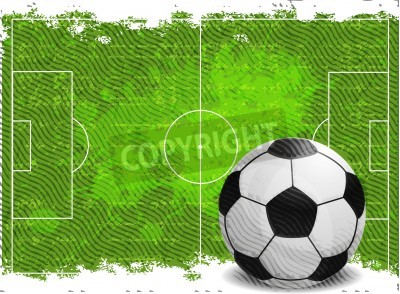 Fototapete Fußballplatz auf dem Modell