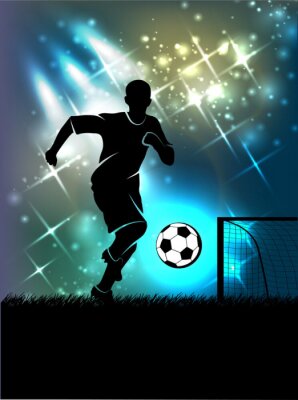 Fußballspiel minimalistische Grafik