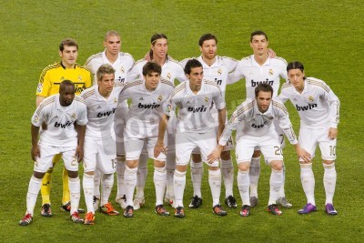 Fototapete Fußballspieler des Clubs Real Madrid