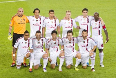 Fototapete Fußballspieler vor Spielbeginn