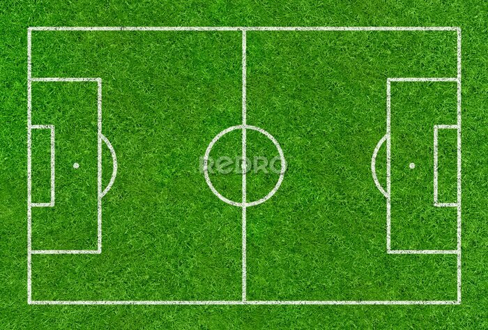 Fototapete Fußballspielfeld
