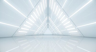Fototapete Futuristischer beleuchteter Tunnel