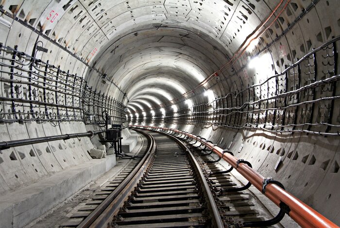 Fototapete Futuristischer Betontunnel