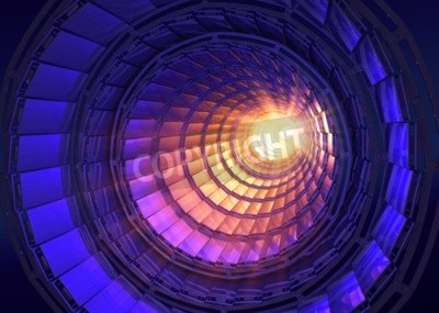 Fototapete Futuristischer Neon-Tunnel
