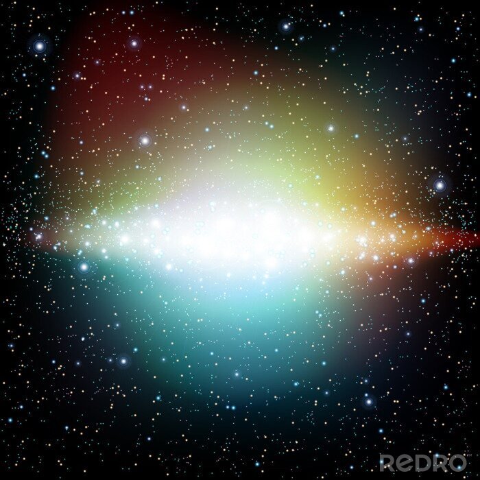 Fototapete Galaxie in buntem Universum