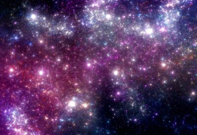 Galaxie in lila Ton