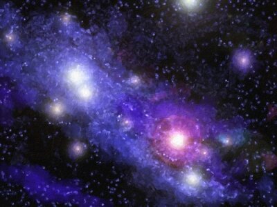 Fototapete Galaxie in violetten Tönen