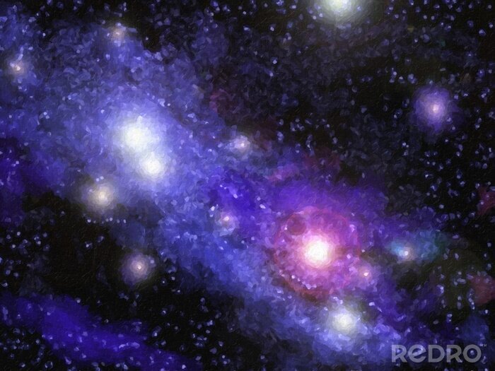 Fototapete Galaxie in violetten Tönen