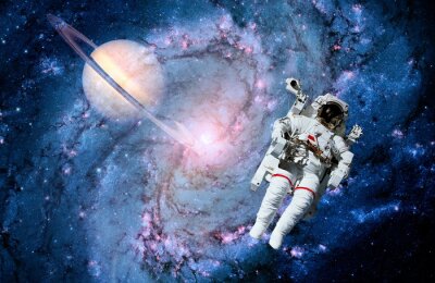 Fototapete Galaxie mit Astronauten